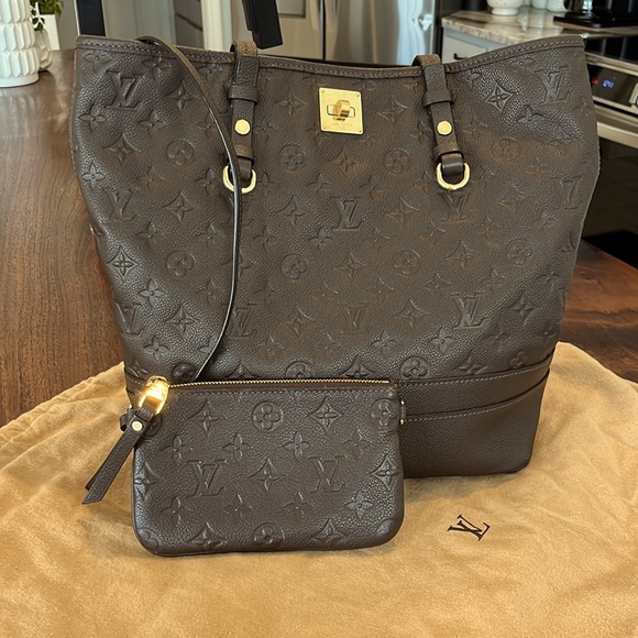 Louis Vuitton Citadine Brown Emoreinte Tote Bag with Zippered Pouch - Picture 1 of 11